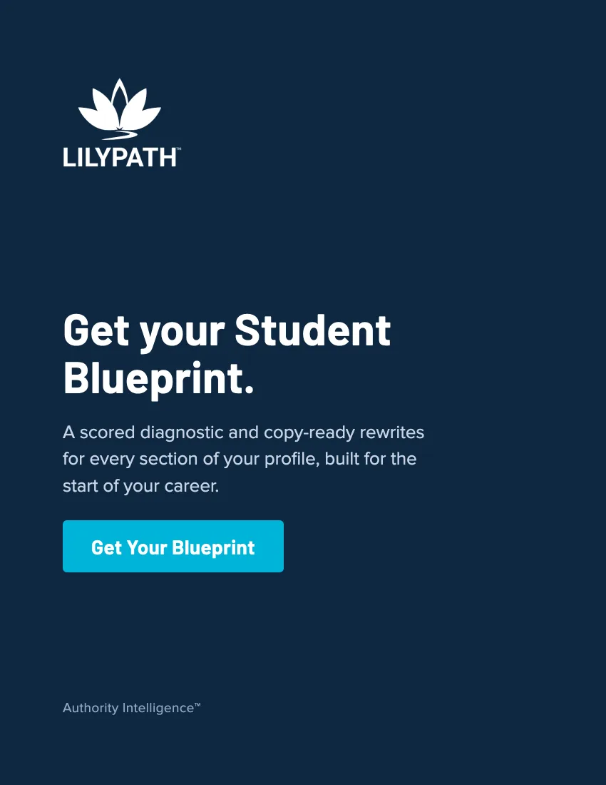 Closing page: get your Student Blueprint.